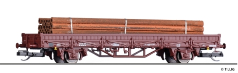 TILLIG 14763 - TT Niederbordwagen Ks der DR, mit Beladung, Ep. IV